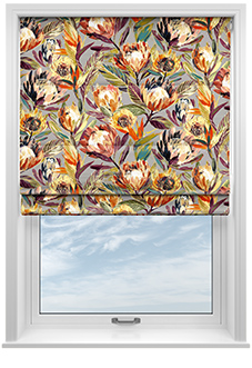 Ophelia, Russet - Twist&Fit Roman Blind